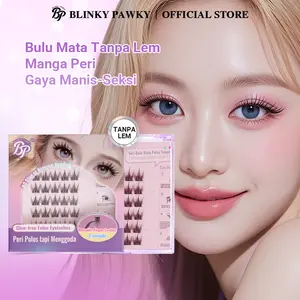 [video] BLINKY PAWKY Bulumata Tanpa Lem 30 Kluster,Curl C,Iritasi tanpa lem,Tidak merusak bulu mata asli,Panjang 10-12mm,Extension eyelash,Glue-free False Eyelashes,Anti-keringat & anti-air