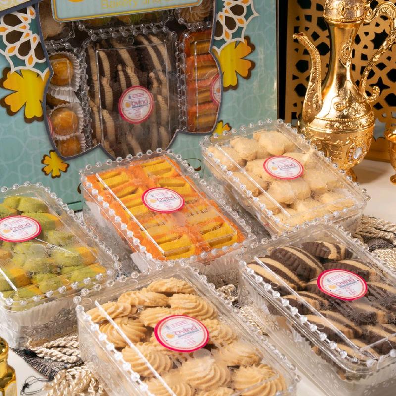 Kue Paket Lebaran Ovina Silver Series (AFL) Toples Makanan Snacks Gift Food Hadiah Green - 6 Toples Berbagai Varian Rasa ( berat isi per toples 180gram ) 5