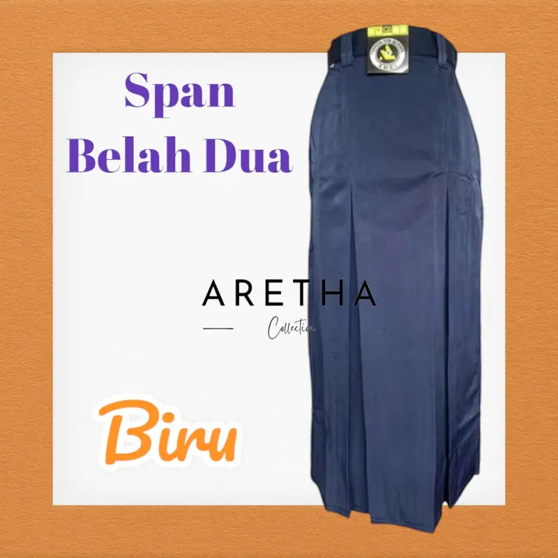 Rok SPAN BELAH DUA Depan Seragam Sekolah Kerja Hitam Putih Coklat Pramuka Biru SMP Abu SMA/SMK Panjang Rempel Formal - Karet, Merah Tebal Basic 3
