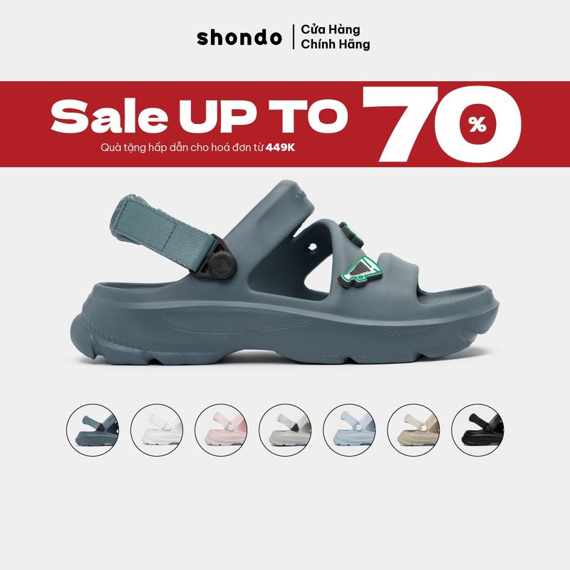 Giày Sandal Nam Nữ  FX Chất Nhựa Đúc Cao Cấp Chống Trơn Trượt, Không Thấm Nước Shondo Nhiều Màu