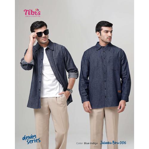 NIBRAS -Jalanku Biru 006 - Kemeja Denim Premium Pria Dewasa by Nibras 1