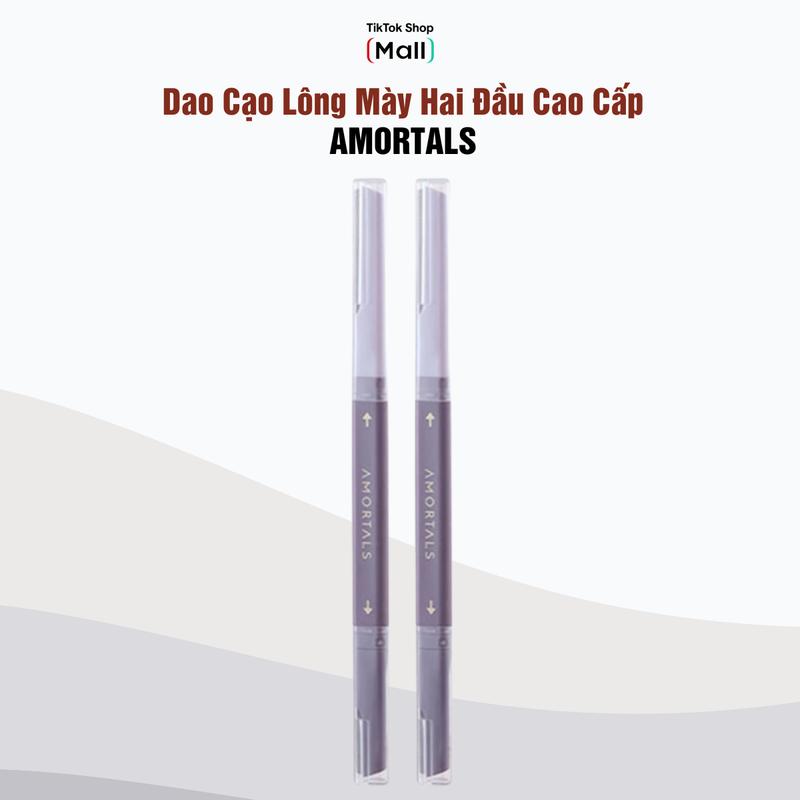   Có sẵn  Dao Cạo Lông Mày AMORTALS Hai Đầu – Dao Cạo Tỉa Lông Mày Cạo Râu Tiện Lợi An Toàn 