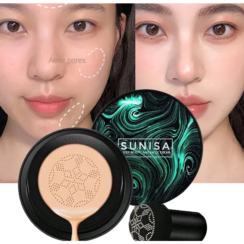 Sunisa Air Cushion Waterproof Full Coverage Cream Foundation BB Cushion 0