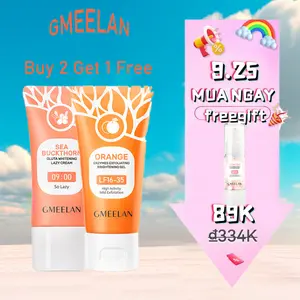 GMEELAN Special Kits Orange Exfoliating Gel gmeelan exfoliating gel 50g / Krim pemutih wajah Lazy Cream gmeelan day cream pemutih wajah 30g / gmeelan sakura Krim Pemutih Ketiak Sakura 30g /sunscreen gmeelan Rose Arbutin Sunscreen 30g SPF50 PA++++ UV