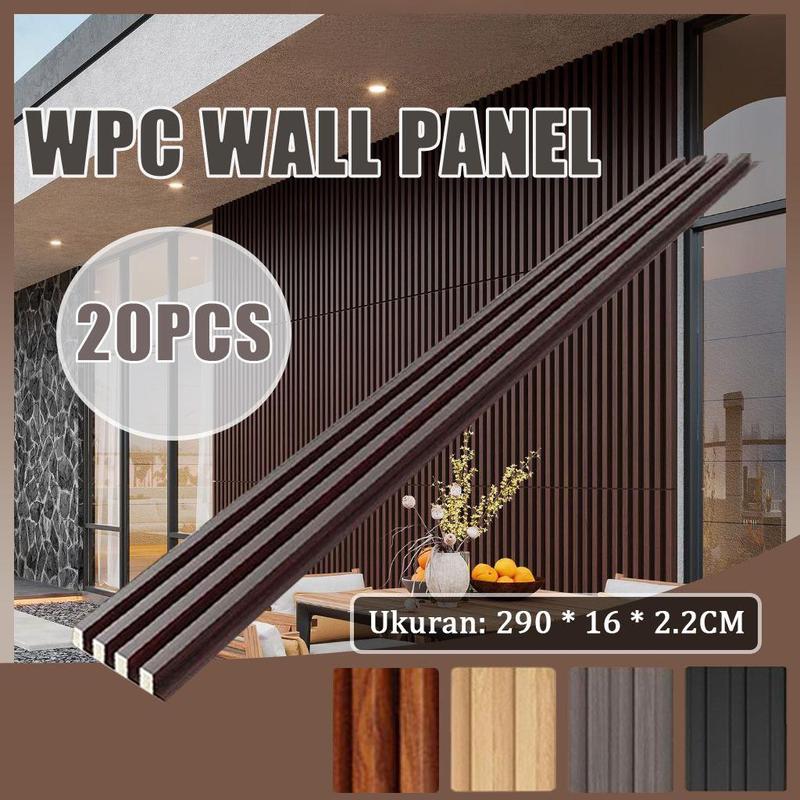 20 PCS [2.9 meter*16 cm] Wood WPC Wall panel WPC Wall panel Dinding ...