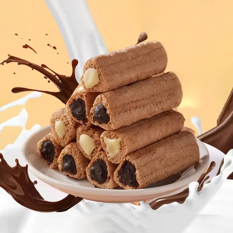 COD/KALIO wafer/Batang cokelat panjang dengan sudut cokelat/berisi isian/kue kering berbentuk segitiga/makanan ringan/lapisan cokelat/cokelat/batang cokelat/makanan ringan untuk bersantai. Chocolate Food delfi  almond coklat 6