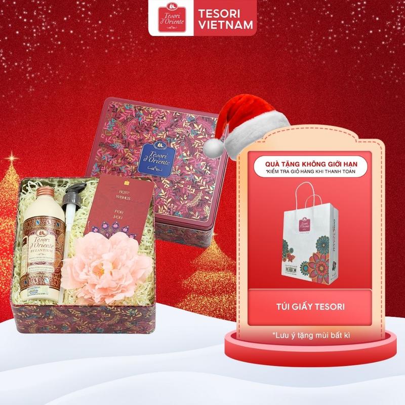 Hộp quà tặng Sữa tắm Tesori d' Oriente 500ml chính hãng kèm thiệp phiên bản giới hạn