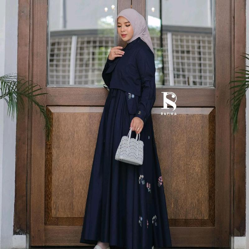 GAMIS DRESS TERBARU HABIBA MIDIDRESS PREMIUM ORI BY RAFIKA 8
