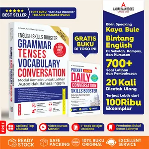 BUKU BELAJAR BAHASA INGGRIS [BEST SELLER] - ENGLISH SKILLS BOOSTER - Grammar, Tenses, Vocabulary, Conversation Book