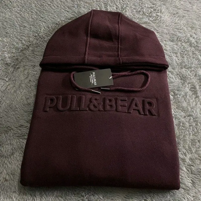 Sweater hoodie pull bear premium gramasi 280 Pria Wanita Unisex Fleece Tebal 1