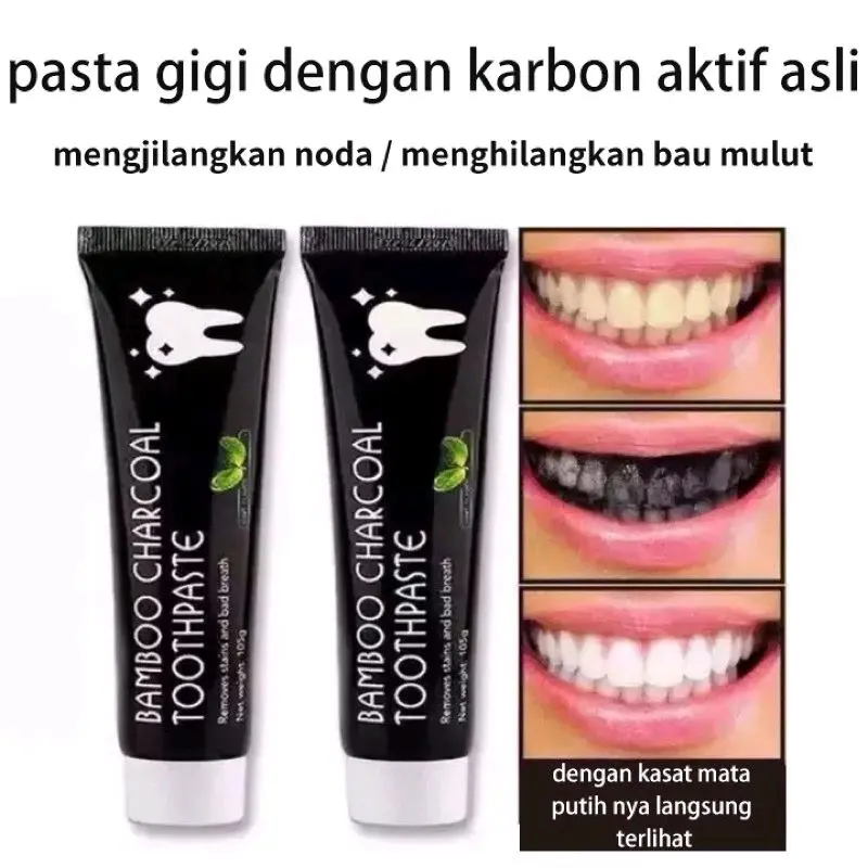 Bamboo Charcoal Toothpaste Odol Pasta Gigi Pemutih Gigi Kuning dan Penghilang Karang Gigi Memutihkan Mulut Penyegar