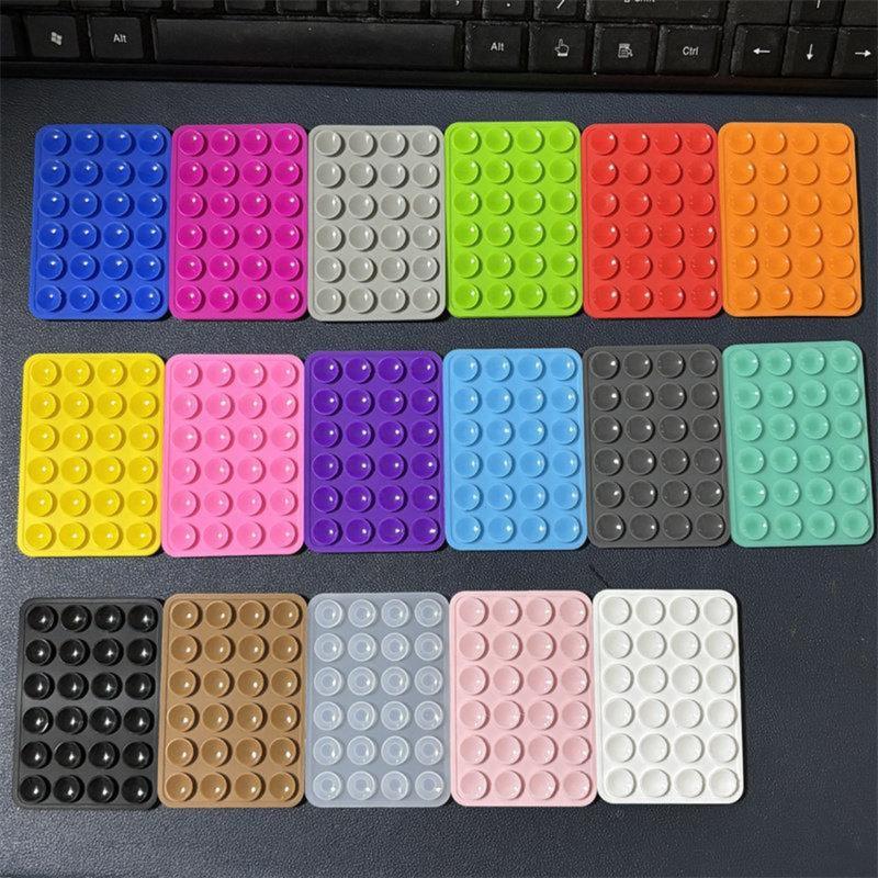 Giá đỡ điện thoại hình vuông đa năng bằng silicone chống trượt với hai mặt hút