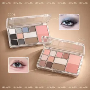 [READY STOCK] [BPOM] Palette Eyeshadow 4in1 – 12 Warna – Eye Shadow, Blush, Contour & Highlighter