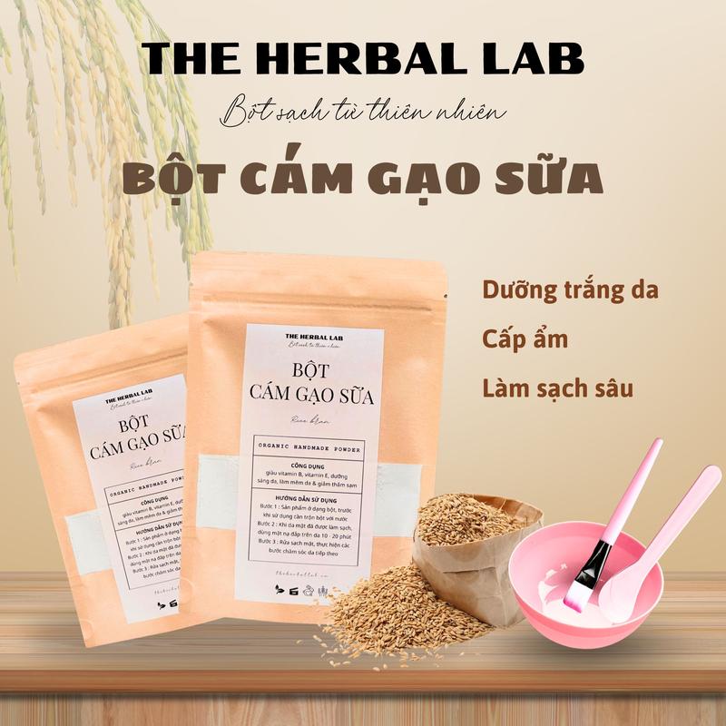 [Tặng bộ dụng cụ đắp mặt] - Bột Cám Gạo Sữa 100% Nguyên Chất - BỘT HỮU CƠ HANDMADE