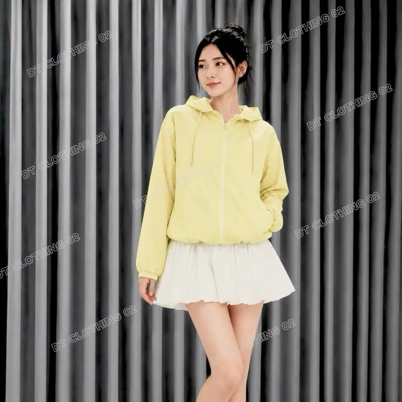 [DEAL LIVE ĐỘC QUYÊN ] Áo Khoác Dù 2 Lớp, Chất Mềm, Siêu Nhẹ, Chống Nước, Cản Gió, Dây Rút Điều Chỉnh,  Túi Ngoài Có Khóa, Có Túi Trong