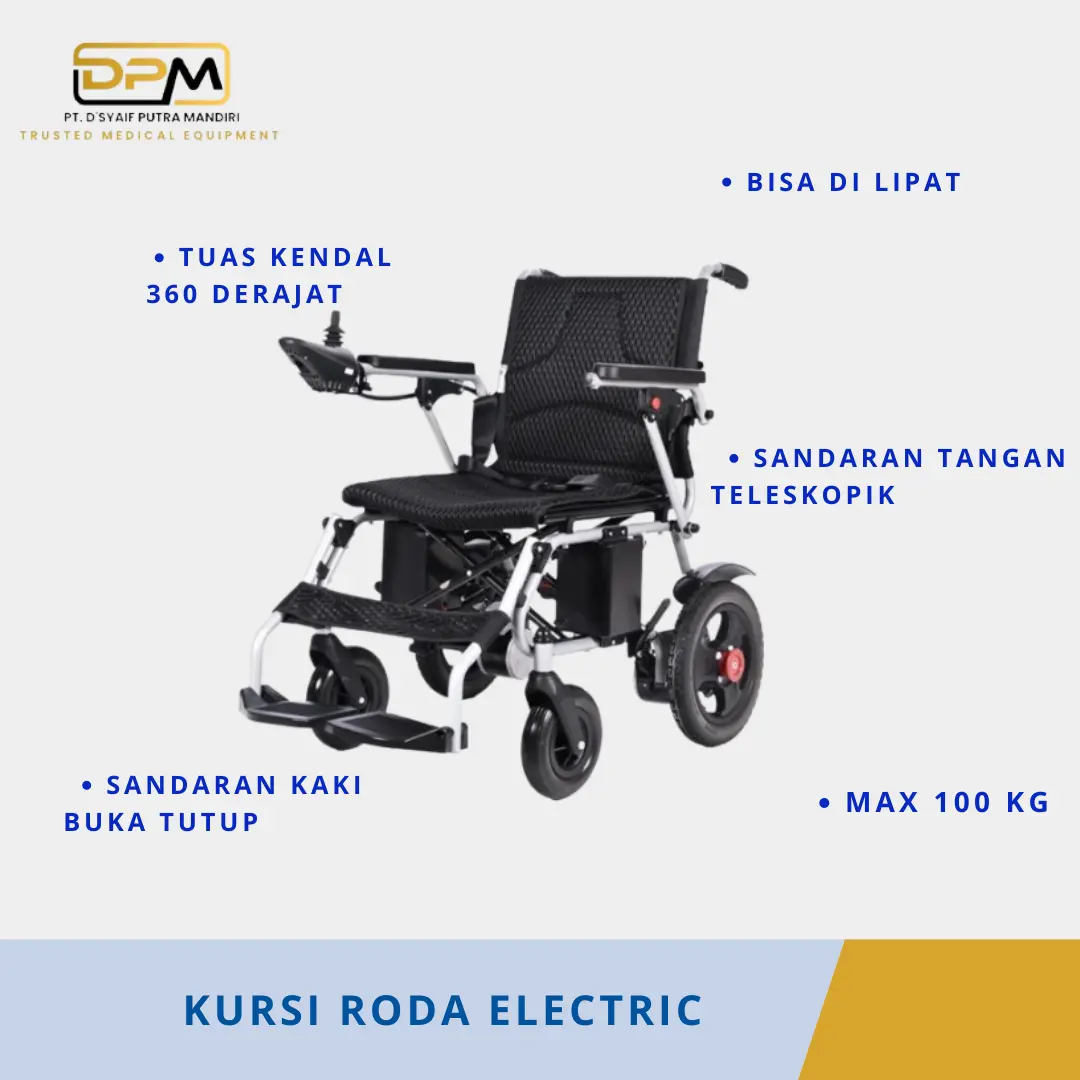 kursi roda electric listrik lipat