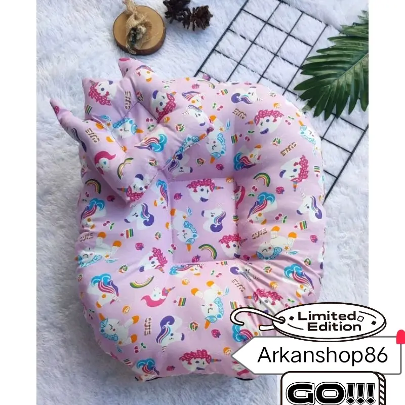 Sofa Bayi Full Silikon Motif Karakter Multifungsi  Tidur Empuk Newborn 5