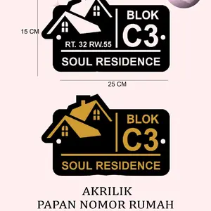 AKRILIK NOMOR RUMAH/ NOMOR RUMAH/ PAPAN NOMOR RUMAH AKRILIK