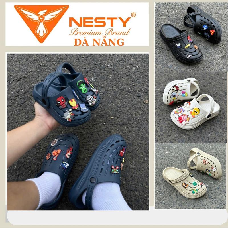   TẶNG CHARM Y HÌNH  Dép sục Nesty nam nữ đủ màu đủ size mã NE23 