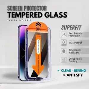 (ANTI GAGAL) AUTO ALIGN TECH TEMPERED GLASS EASYFIT IP 11 12 13 14 15 16 17 PRO MAX 14+ 15+ 16+ PLUS SCREEN PROTECTOR EASY INSTALL