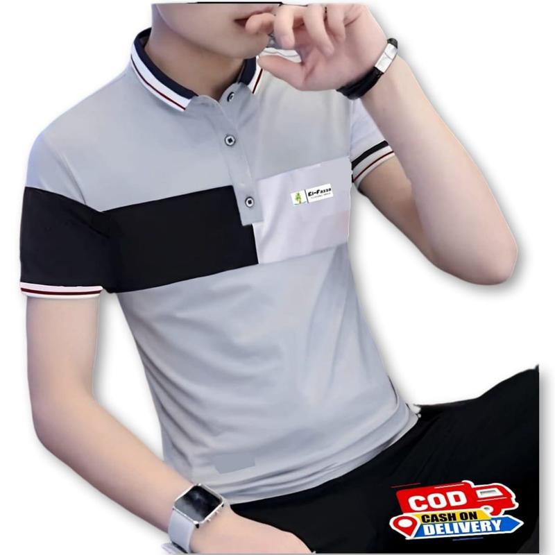 Product Introduction of KAOS POLO SHIRT PRIA LENGAN PENDEK BAHAN KATUN KERAH SUN RIP Kombinasi 4