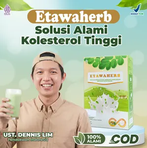 Etawaherb Original 1 BOX - Susu Kambing Etawa & Daun Kelor untuk Bantu Kolesterol | Minuman Herbal Alami Bantu Turunkan Kolesterol Jahat LDL, Jaga HDL Stabil, Lancarkan Aliran Darah, Aman untuk Jantung & Lambung, Tanpa Efek Samping, BPOM Halal, COD