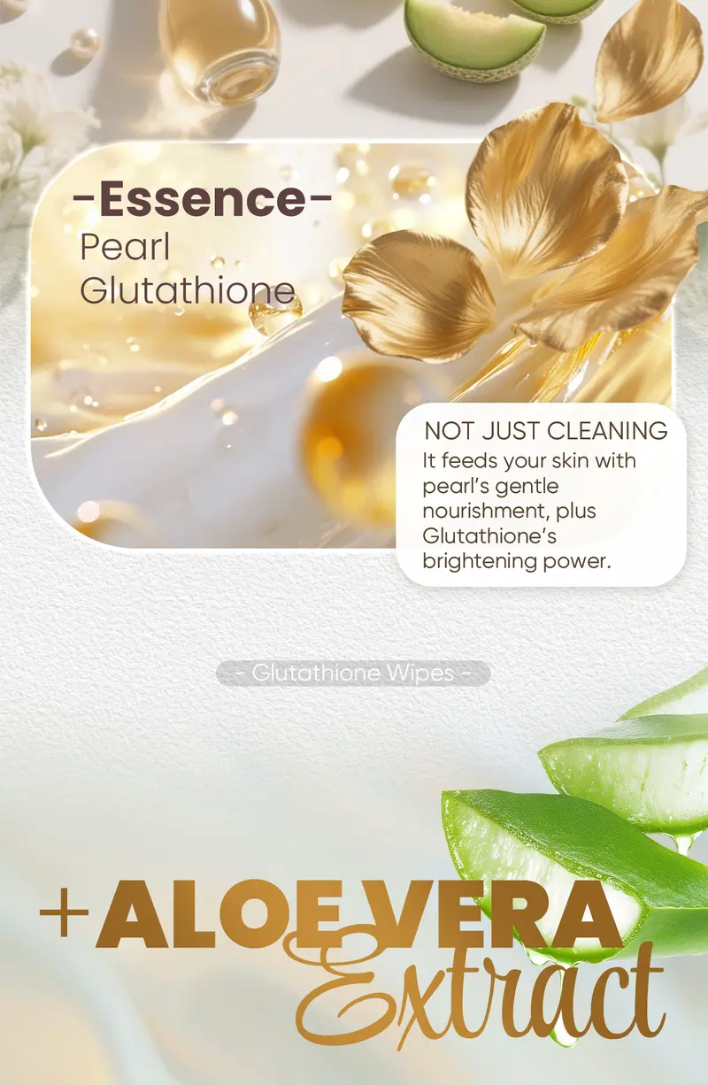 Product Introduction of [New Product] Munafie Refreshing Fragrance Wipes, 100 Sheets, Glutathione, Moisturizing and Whitening, Aloe Vera Natural Ingredients. 9