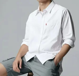 Kemeja Pria Polos Slimfit Lengan Panjang Katun Formal Putih Casual Baju Hitam Kerja Kantor Basic Distro Nyaman Maroon