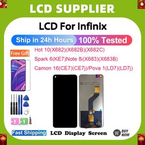 For Infinix Hot 10(X682)(X682B)(X682C)/Spark 6(KE7)Note 8i(X683)(X683B)/Camon 16(CE7)(CE7j)/Pova 1(LD7)(LD7j) LCD Display Touch Screen Digitizer Replacement Cellphone Device installation