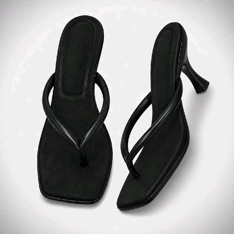 Dép cao gót nữ mũi VUÔNG quai KẸP 2 dây PHỒNG CÓ HỘP cao 5 cm 7cm Sườn VUONG-kep2dayPHONG