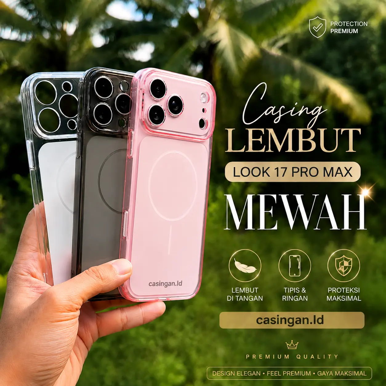 Soft Slim Matte Casing Lembut Look 17 Pro Max ! Casing untuk iPhone 11 12 13 14 15 16 17 Pro Max Ultrathin Anti Sidik Jari | Soft Case Premium Clear Black softcase