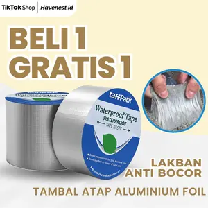 ( BELI 1 GRATIS 1 ) Lakban Anti Bocor 3M Lem Kuat Tahan Air dan Panas Aluminium Foil