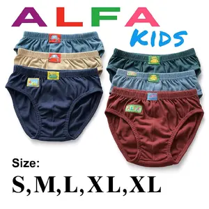 12PCS Celana Dalam Alfa Kids warna gelap anak  laki-laki motif fashion
