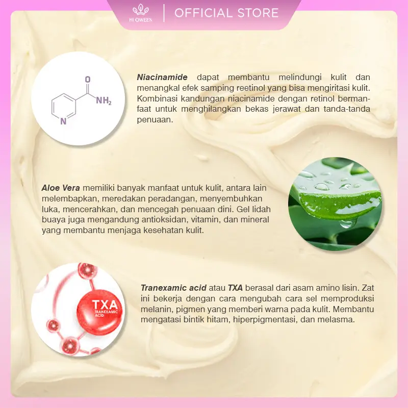 HIQWEEN SHINING GLOW DAY CREAM WITH SUNSCREEN Krim Siang Niacinamide Mencerahkan Pencerah Kulit Flek Hitam Melasma 1