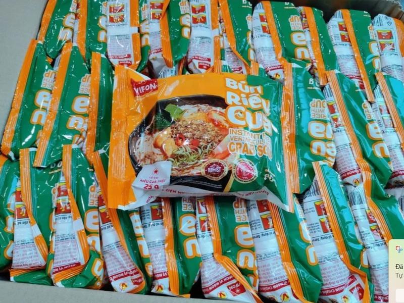 Thùng 30 Gói Bún Riêu Cua VIFON 80g Có Gói Riêu Cua Thật Sợi Bún Dai Mềm