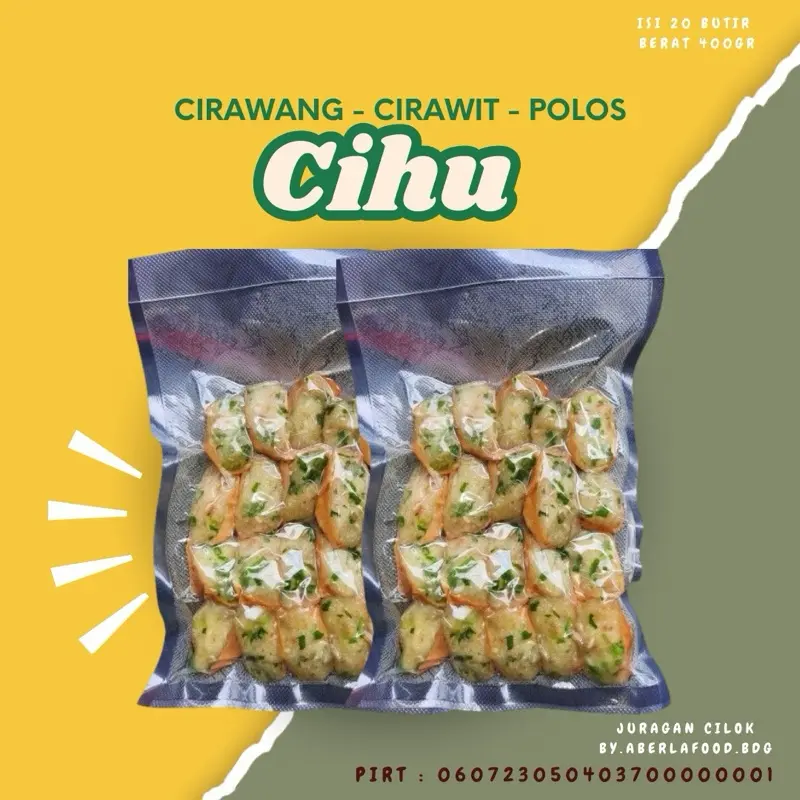 Juragan cilok - Cemilan Cihu cirawang polos isi 20 topping seblak Food Cemilan