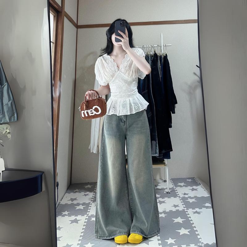 MIAA Quần Jeans Wash Cạp Cao Form Rộng Ống Suông 33cm RETRO ver 3 Unisex Size S-2XL Chất Liệu Jean Cao Cấp Kiểu Dáng Thanh Lịch & Thoải Mái | BigBuy360 - bigbuy360.vn