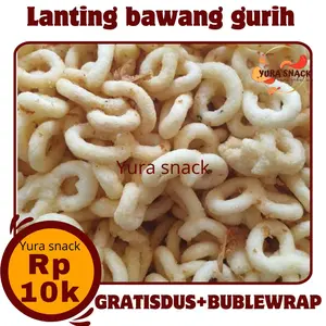 Lanting Bawang Original Balado Pedas 10K - Jajanan Renyah dan Gurih Tradisional Ukuran  250grm, 500grm, 1kg