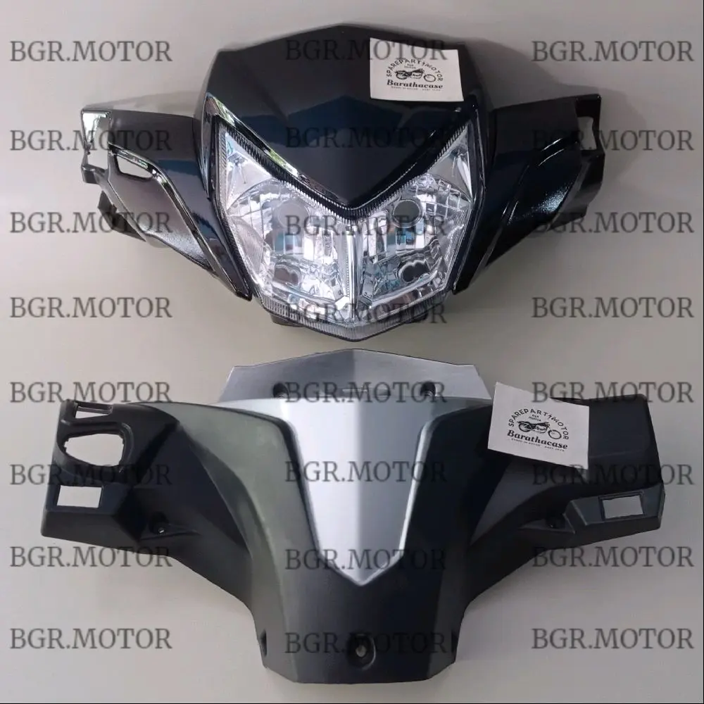 Batok kepala depan belakang + lampu Supra x 125 fi injeksi silver
