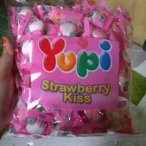 Permen Yupi Strawberry 500gr Candy Kiloan rasa strawberry