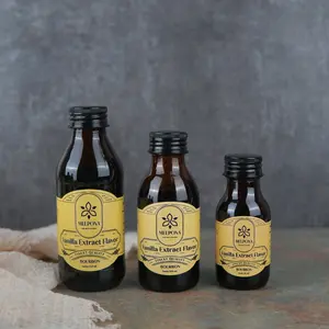 Melpona Vanilla Extract Flavor Bourbon Ekstrak Vanili Halal Certified Non Alcohol No Alkohol 60 ml 60ml