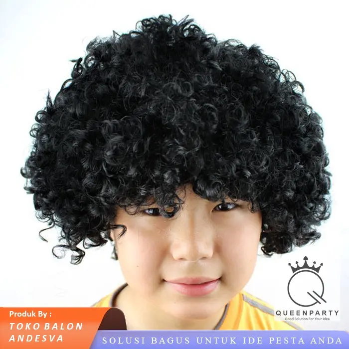 Wig kribo / Rambut Palsu Kribo Allsize / Wig Badut / wig costplay / Rambut Badud / Rambut Kribo Palsu wig 4