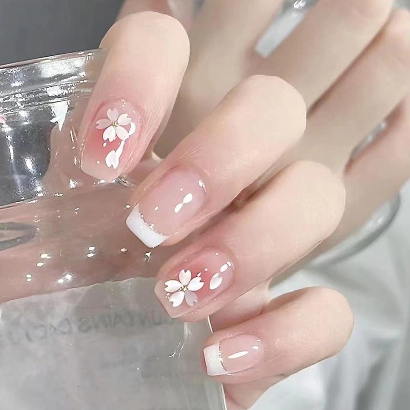 Fake Nails [Strip Packing] 24 Pieces [with Jelly Glue] Color Waterproof False Nails 3