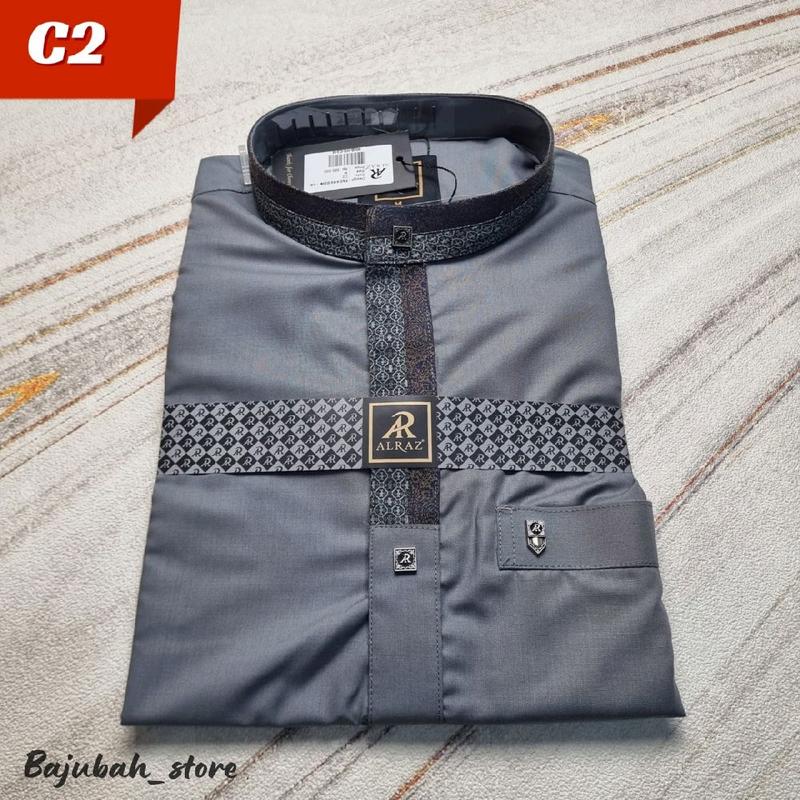 Baju Koko Alraz FACHRUDDIN Lengan Pendek Pria Muslim Premium  / Kemeja Pria Dewasa Katun Premium 4
