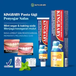 [ʙᴘᴏᴍ] Kingbaby Pasta Gigi Mint Segar - Penyegar Nafas Menjaga Kesegaran Mulut Rasa Lembut dan Menyegarkan Membantu Melindungi Gusi