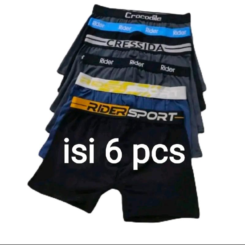 6 PCS CD PRIA DEWASA SIMPAK PRIA MURAH BOXER PRIA HIGT QUALITY Katun Karet Lembut 1