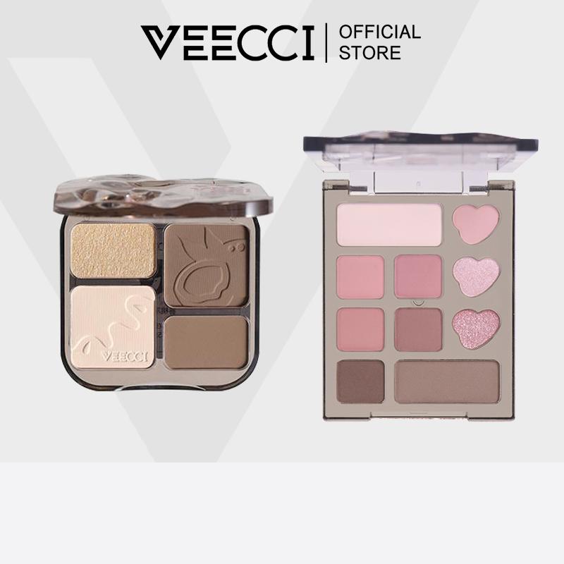 VEECCI Bảng Tạo Khối 8g + Bảng Phấn Mắt 10 Màu MINI 4.2g