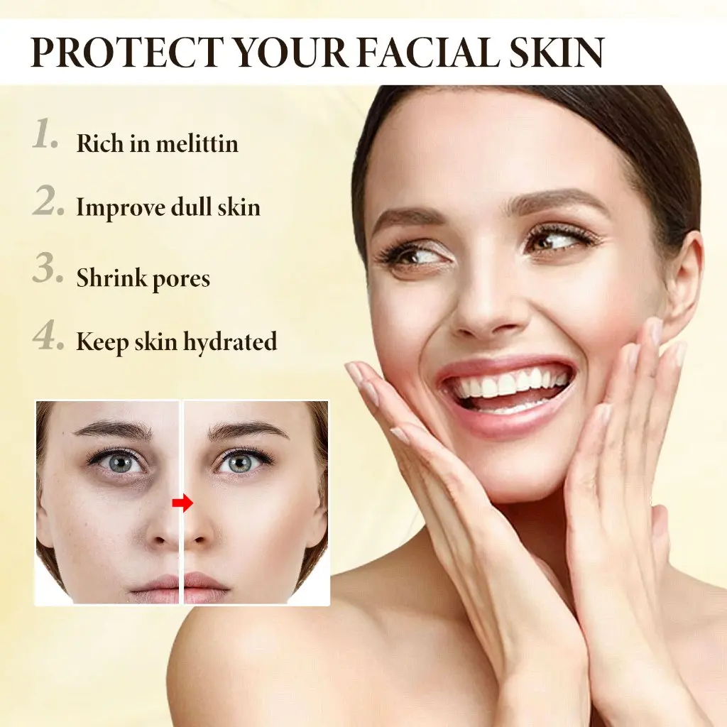 BEE-VENOM Krim Leher Stik 40g+Krim Wajah 30g Mengurangi garis halus dan kerutan leher melembabkan dan mengencangkan kulit, mengisi kembali air dan mencegah penuaanBEE-VENOM Neck Cream Stick 40g+Face Cream 30g Reduces fine lines and neck wrinkles