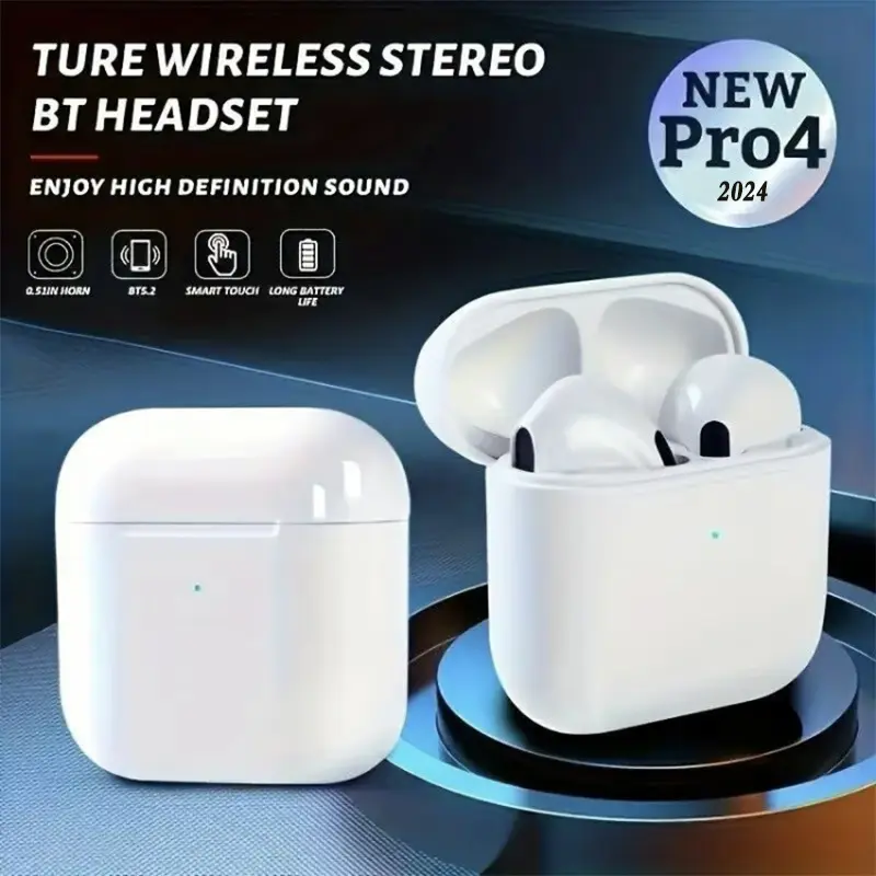 Tai Nghe Bluetooth Không Dây PRO4 MINI, Chính Hãng, Tích Hợp Micro, Điều Khiển Cảm Ứng, Tai Nghe Nhét Tai, Giảm Tiếng Ồn, Tai Nghe, Phiên Bản 5