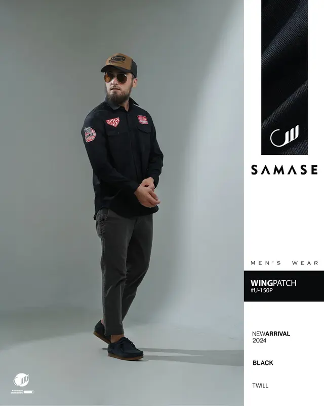 SAMASE KEMKO Kemeja Koko Uniform Wing Patch 01U150P Katun Twill Material 2